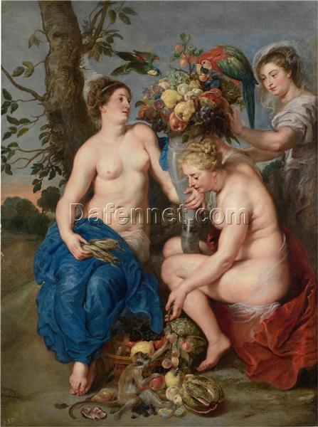 Peter Paul Rubens’ “Three Nymphs with the Horn of Plenty” – Mythological Baroque