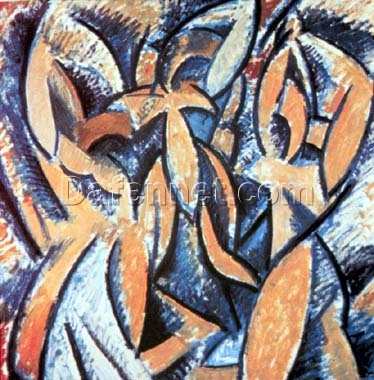 Cubist Nude Painting Inspired by Pablo Picasso – ‘Three Women (Rhythmical Version)’ Oil on Canvas