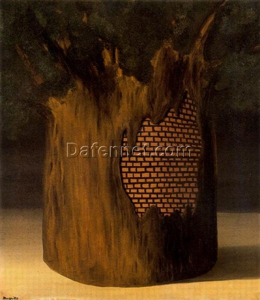 Threshold of Forest Inspired by René Magritte – 1926 Surrealist Still Life Oil Painting, Canvas (75×65 cm)