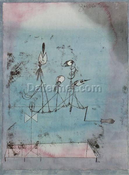 Twittering Machine by Paul Klee – 1922 Expressionist Gouache & Watercolor, Bauhaus Art