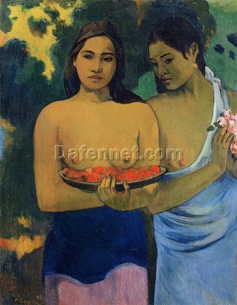 Custom Oil Painting Reproduction of Two Tahitian Women by Paul Gauguin – 1899