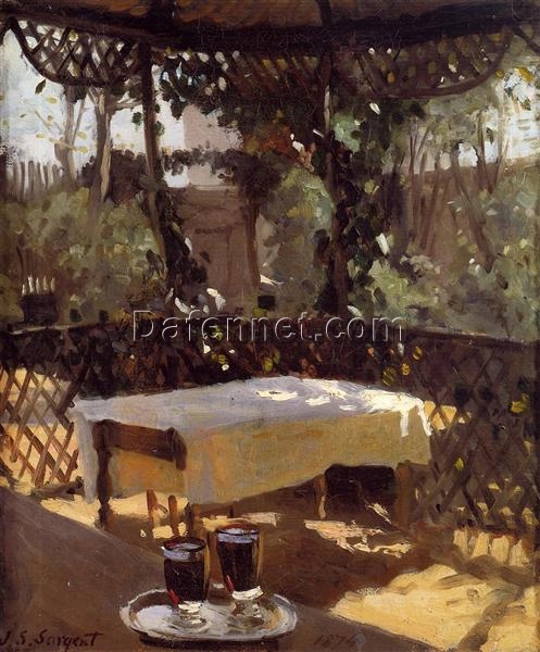 Oil Painting Inspired by John Singer Sargent’s Two Wine Glasses – Elegant Impressionist Art on Canvas