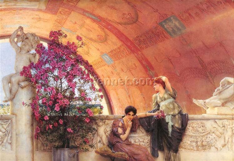 Unconscious Rivals – Romantic Oil Painting by Sir Lawrence Alma-Tadema