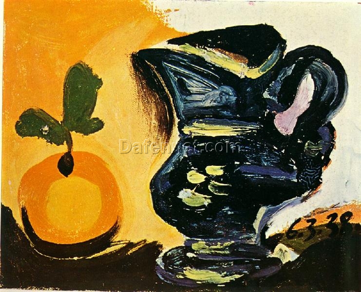 Still Life Oil Painting Inspired by Picasso – ‘Untitled’ (1938), Naïve Art on Canvas