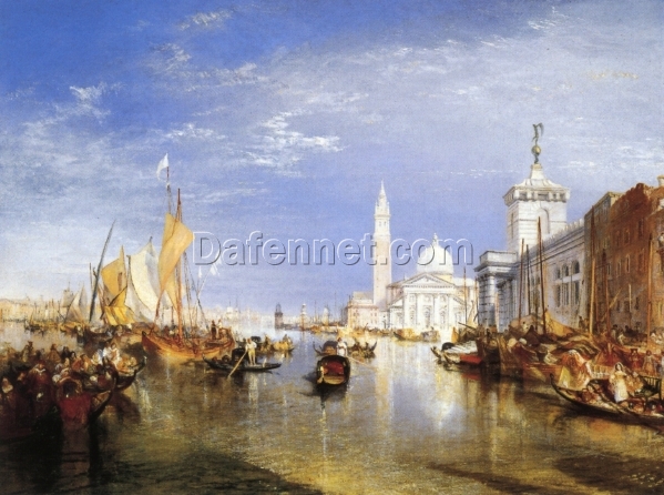 Venice, The Dogana and San Giorgio Maggiore by Turner – Handcrafted Romantic Cityscape Art Reproduction