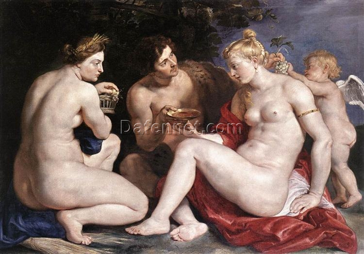 Venus, Cupid, Bacchus, and Ceres – Baroque Mythological Masterpiece by Peter Paul Rubens