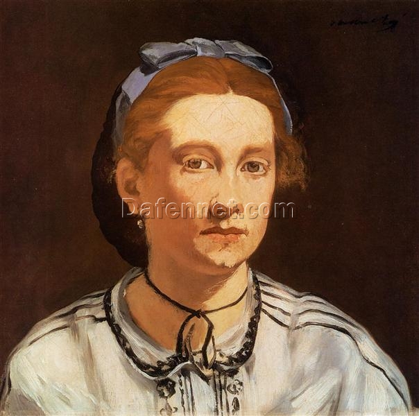 Victorine Meurent – Inspired by Edouard Manet (1862) Realist Portrait Oil Painting