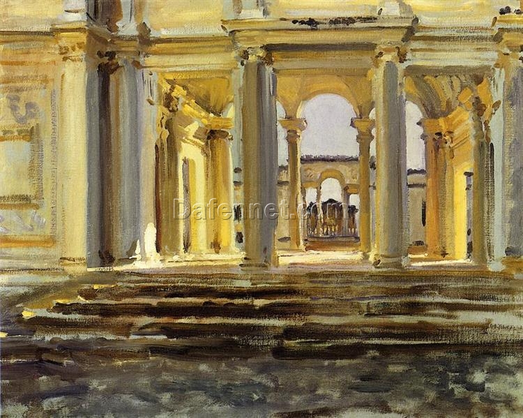 John Singer Sargent ‘Villa Papa Giulla’ Impressionist Cityscape – Fine Art Oil Painting Reproduction on Canvas