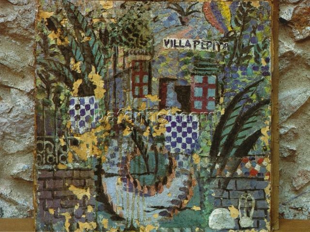 Villa Pepita – Expressionist Cityscape Inspired by Salvador Dali, Oil on Canvas