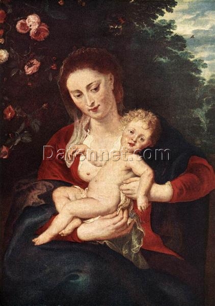 Reproduction of “Virgin and Child” by Peter Paul Rubens – Classic Baroque Religious Painting