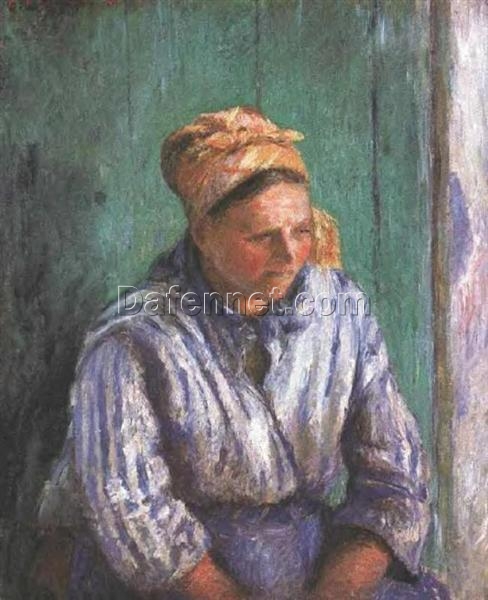 La Mère Larcheveque (Washerwoman Study)” by Camille Pissarro – 1880 | French Impressionist Painting