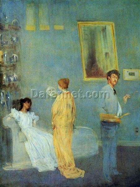 Whistler in His Studio – 1865 Impressionist Painting by James Whistler