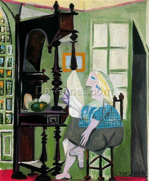 Surrealist Genre Painting Inspired by Picasso – ‘Woman by the Dresser’ (1936) Oil on Canvas