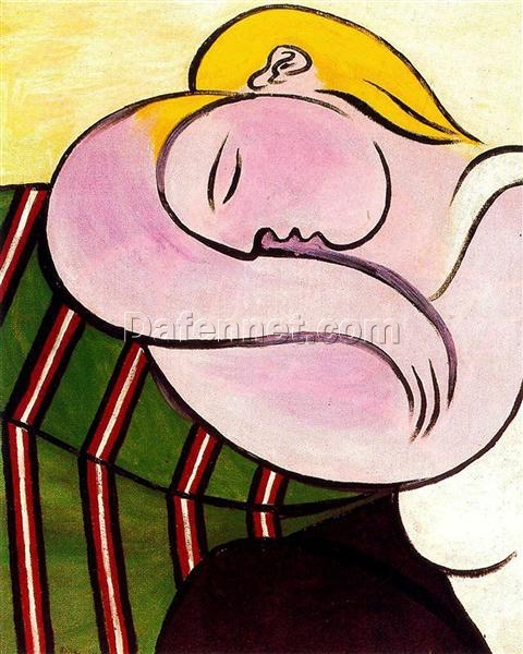 Oil Painting Inspired by Picasso’s Surrealist Period – ‘Woman with Yellow Hair’ (1931) Genre Art on Canvas