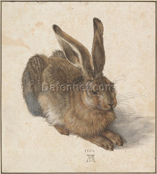 Young Hare by Albrecht Dürer – Handcrafted Northern Renaissance Animal Art Reproduction