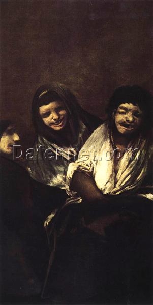 Young People Laughing by Francisco Goya – 1819-1823 Romanticism Genre Oil Painting, Museo del Prado