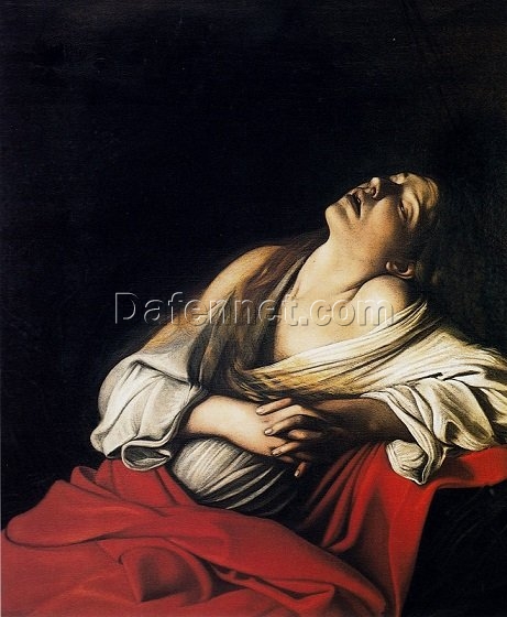 Hand-Painted Oil Painting Reproduction of Magdalene in Ecstasy by Caravaggio – Customizable Baroque Artwork from Dafen Village Studio