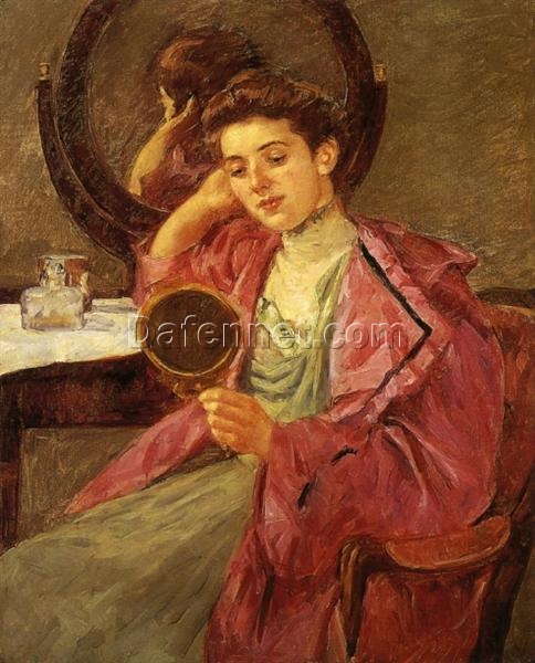 Antoinette at Her Dresser’ by Mary Cassatt – 1909 Oil on Canvas Reproduction