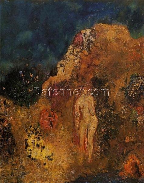 Odilon Redon ‘Bathers’ – 1904 Symbolist Oil Painting on Panel