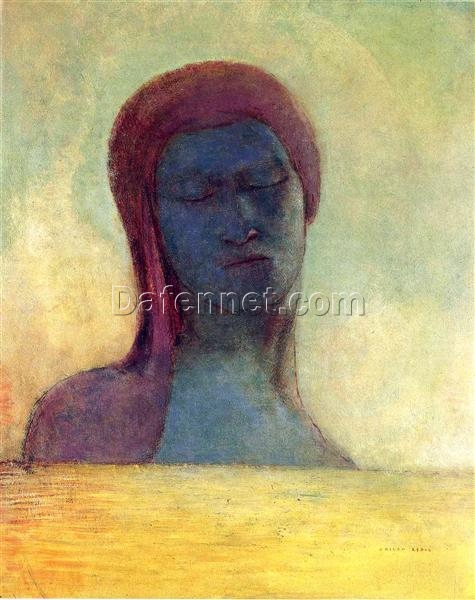 Odilon Redon ‘Closed Eyes’ – 1894 Oil on Panel Portrait from the Symbolist Movement