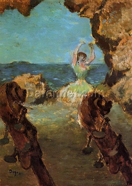 Hand-Painted Reproduction of Degas’ ‘Dancer on Stage’ – c.1890 Impressionist Oil Genre Painting