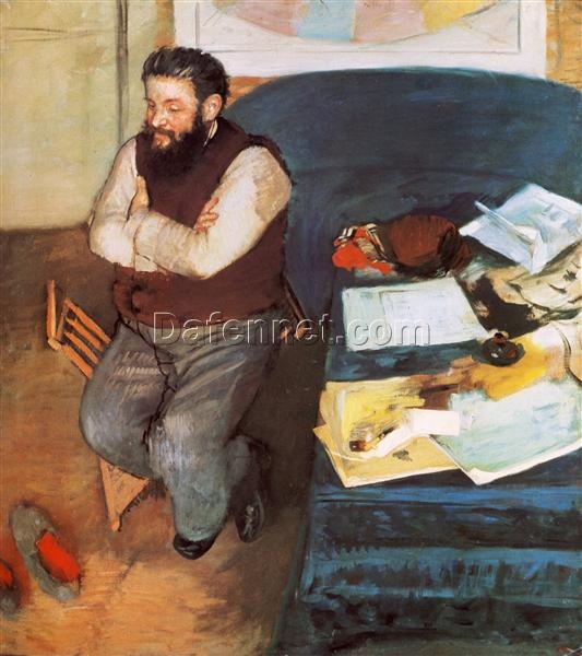 Diego Martelli by Edgar Degas – 1879 Impressionist Oil Portrait Reproduction