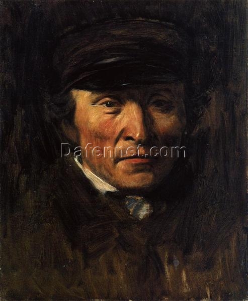 Hand-Painted Reproduction of Degas’ ‘Jerome Ottoz’ – 1875-1876 Impressionist Oil Portrait