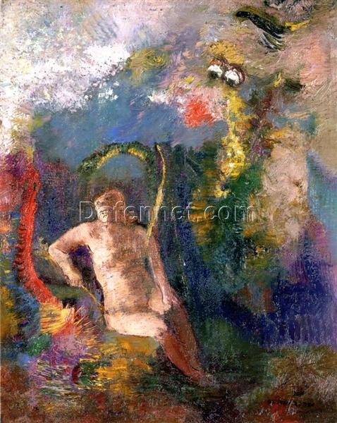 Landscape with Eve’ (c.1900) by Odilon Redon – Symbolist Religious Painting on Canvas