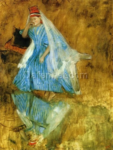 Hand-Painted Reproduction of Degas’ ‘Mademoiselle Fiocre in the Ballet’ – 1866-1868 Impressionist Portrait