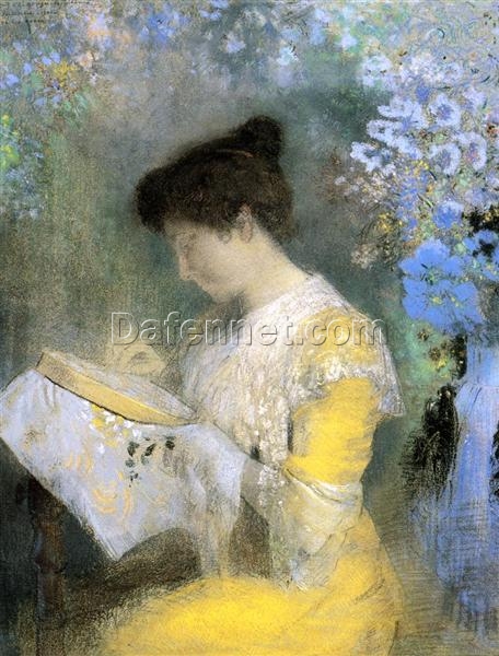 Portrait of Madame Arthur Fontaine’ by Odilon Redon – 1901 Symbolist Oil Painting