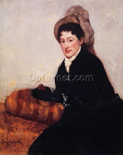 Hand-Painted Reproduction of ‘Portrait of Madame X Dressed for the Matinee’ by Mary Cassatt – 1878 Oil Portrait