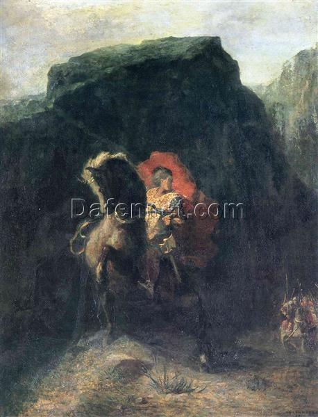 Roland at Roncesvalles’ by Odilon Redon – 1869 Oil Painting, Symbolist Literary Theme