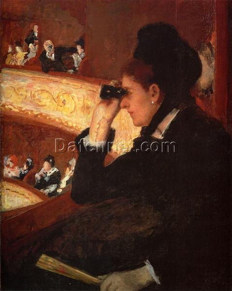 The Opera’ by Mary Cassatt – 1877-1878 Realist Oil Painting Reproduction on Canvas