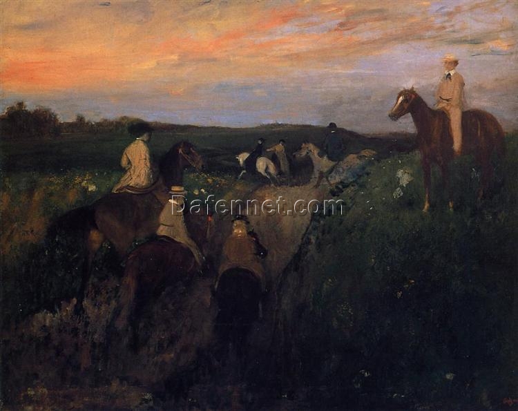 The Promenade on Horseback by Edgar Degas – 1867-1868 Impressionist Oil Painting Reproduction