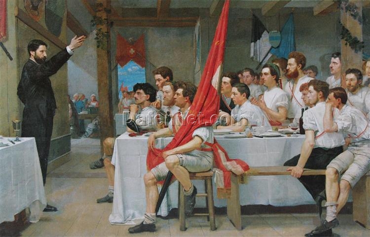 The Turner Banquet by Ferdinand Hodler – Hand-Painted Oil Painting Reproduction – Dafen Village Studio – Realism Genre Art