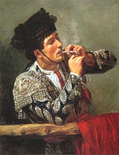 Hand-Painted ‘After the Bullfight’ by Mary Cassatt – 1873 Realist Oil Portrait Reproduction