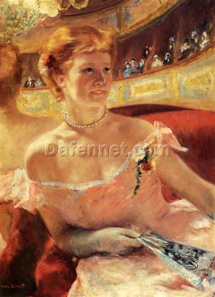 Hand-Painted Reproduction of ‘Woman with a Pearl Necklace’ by Mary Cassatt – 1879 Oil Portrait