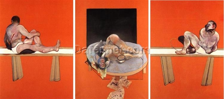 Custom Oil Painting – Francis Bacon 1979 Studies From the Human Body: A Triptych from Dafen Oil Painting Studio