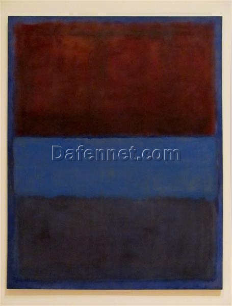 Color Field Painting Inspired by Mark Rothko – No. 61 (Rust and Blue), 1953 – Da Fen Village Studio Abstract Oil Art for Modern Home & Office Décor