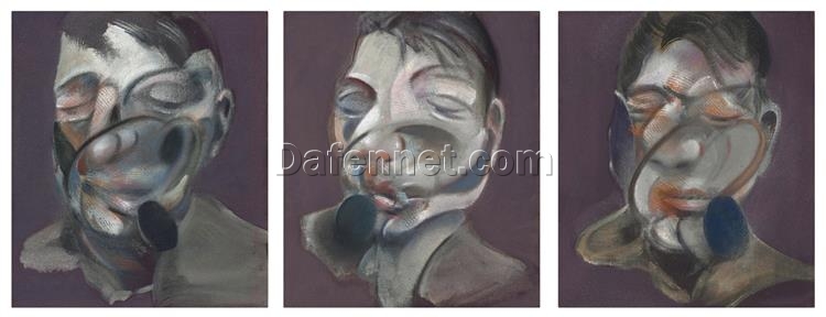 Custom Oil Painting – Francis Bacon 1974 Three Studies for Self-Portrait from Dafen Oil Painting Studio