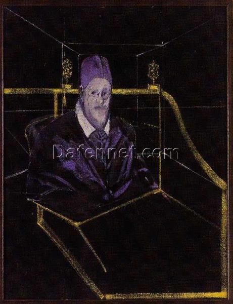 Francis Bacon Study for Portrait III – 1953 Expressionist Oil Painting, Variations on ‘Portrait of Pope Innocent X’, Custom Artwork from Dafen Village Studio