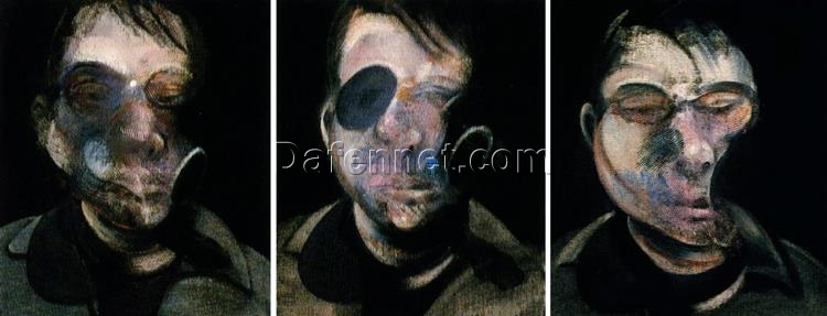 Custom Oil Painting – Francis Bacon 1976 Three Studies for Self-Portrait from Dafen Oil Painting Studio