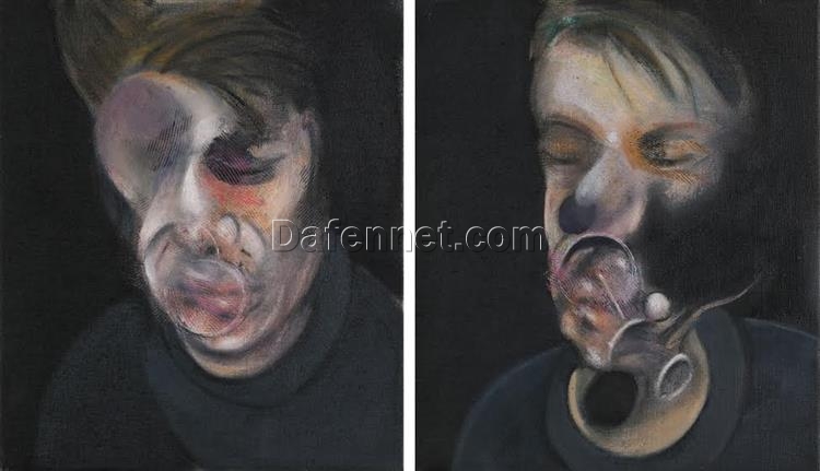 Custom Oil Painting – Francis Bacon 1977 Two Studies for Self-Portrait from Dafen Oil Painting Studio