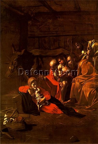 Custom Oil Painting of Caravaggio’s ‘Adoration of the Shepherds’ – Da Fen Oil Painting Village Studio