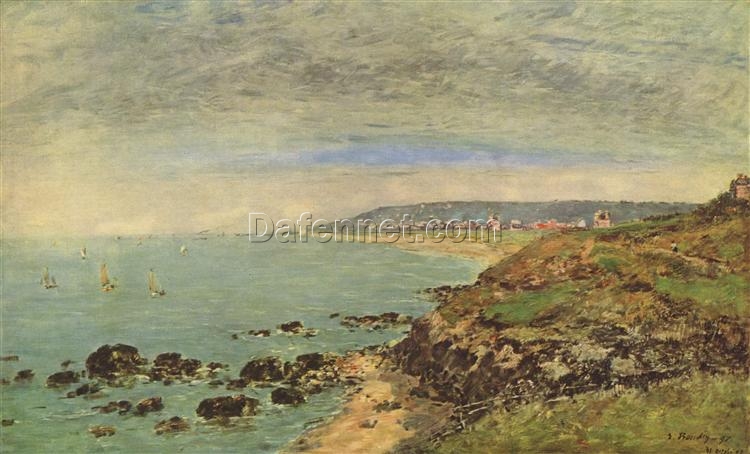 Atlantic Coast near Benerville by Eugene Boudin – 1897 Impressionist Landscape Oil Painting, Custom Art from Dafen Oil Painting Village Studio