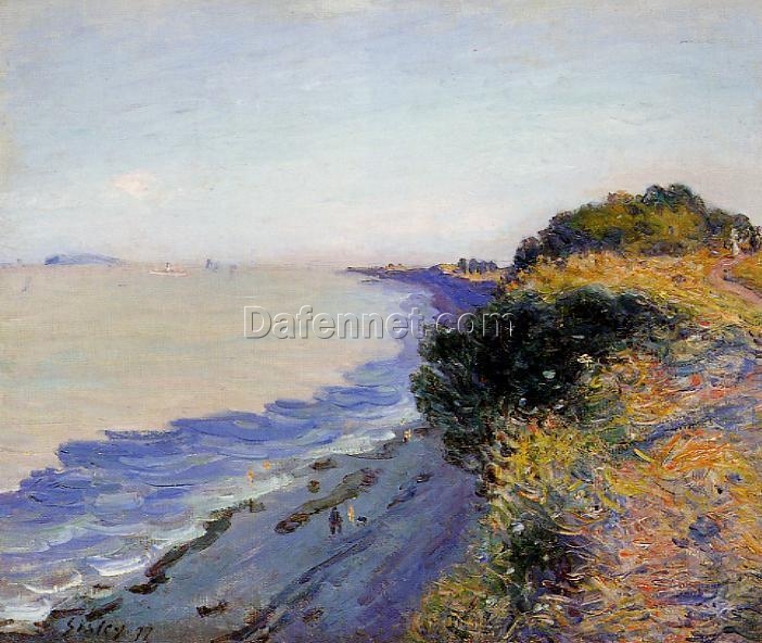 Bristol Channel from Penarth, Evening by Alfred Sisley – 1897 Impressionist Landscape Oil Painting, Custom Art from Dafen Oil Painting Village Studio