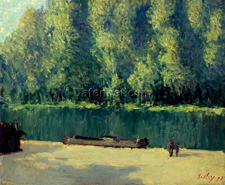 By the Loing by Alfred Sisley – Impressionist Landscape Oil Painting, Custom Art from Dafen Oil Painting Village Studio