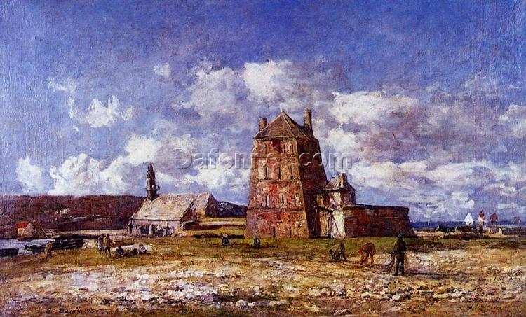 Camaret, the Jetty by Eugene Boudin – 1873 Impressionist Landscape Oil Painting, Custom Art from Dafen Oil Painting Village Studio