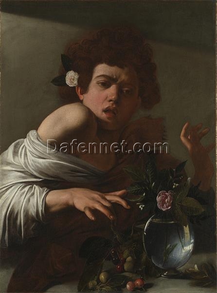 Baroque Portrait Oil Painting of ‘Boy Bitten by a Lizard’ by Caravaggio – Custom Art from Da Fen Oil Painting Village Studio