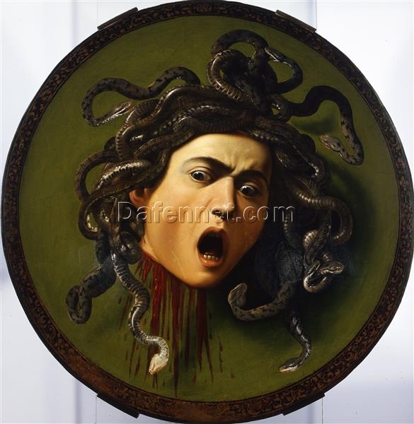 Caravaggio’s ‘Medusa’ – Custom Baroque Oil Painting from Da Fen Oil Painting Village Studio